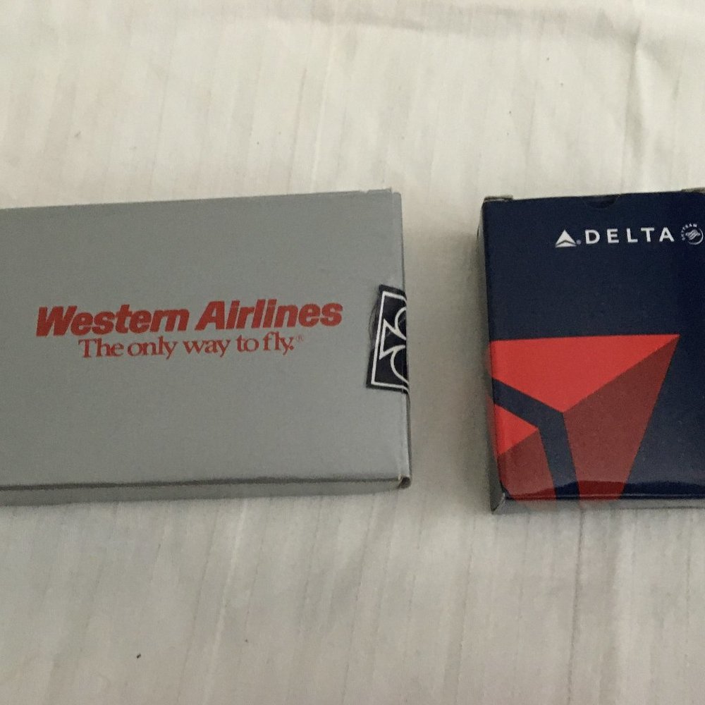 VTG Western Airlines and Delta Playing Cards